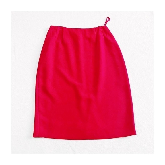 Emanuel Ungaro Fully Lined Pencil Skirt Red SZ4 - Picture 6 of 6